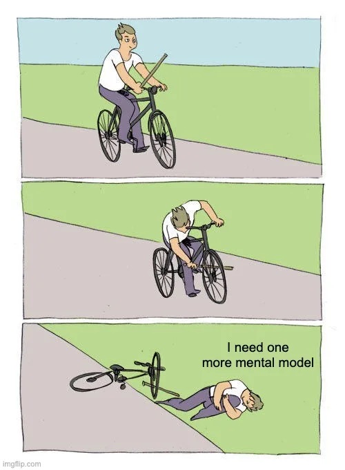 Cartoon about needing an unnecessarily complicated mental model